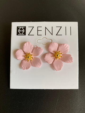 Sweet Daisy Floral Stud Earring Pink
