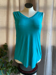 Simplicity Sleevesless V Neck top Ice Blue