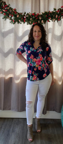 Bright and Blissful Floral Top