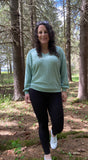 Star Gazing Waffle Knit Top Mint